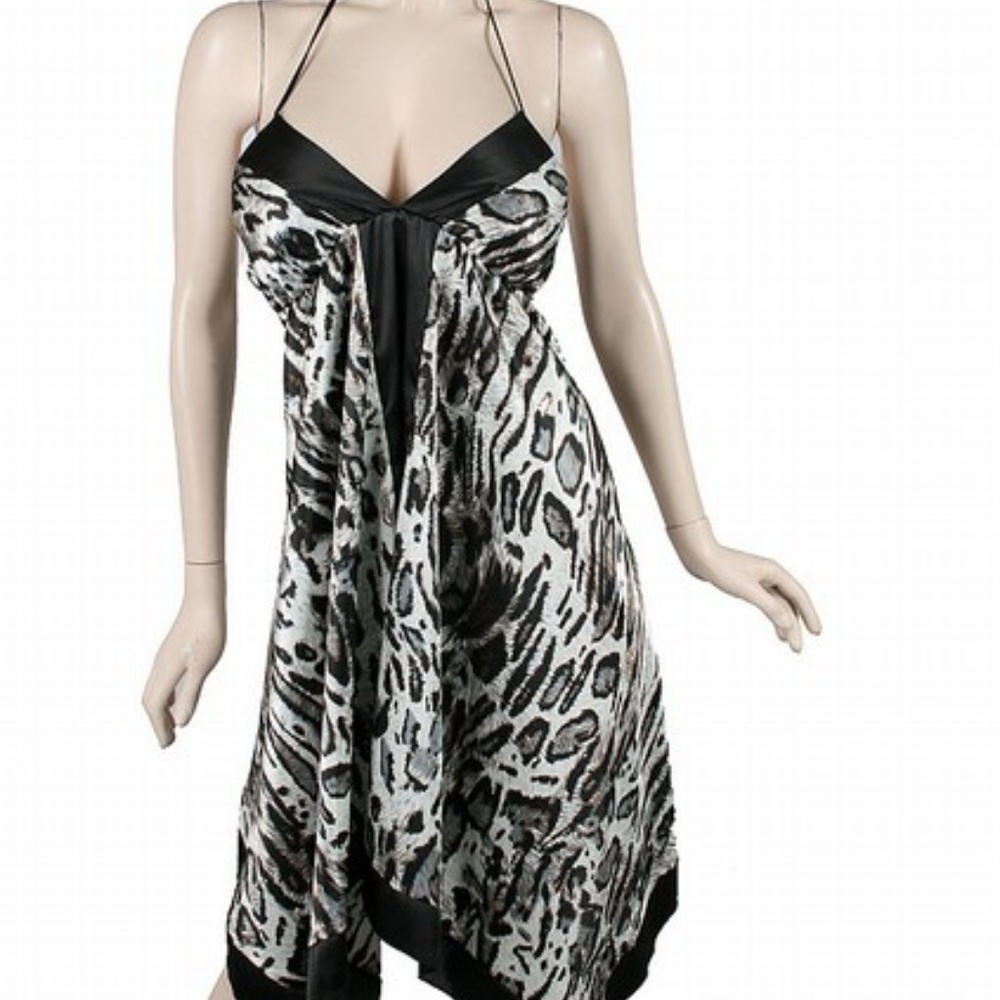 Leopard Print Halter Dress